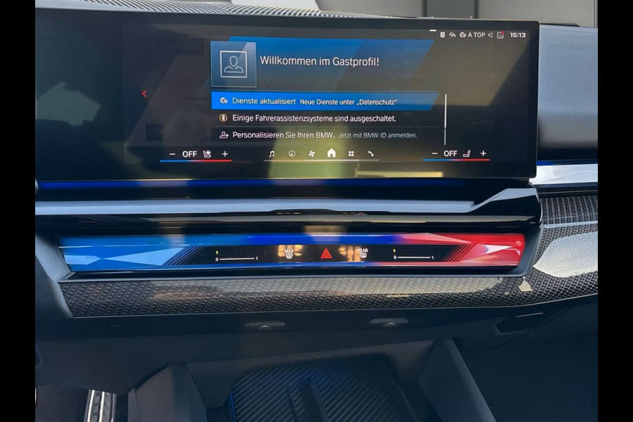 BMW M5 Touring ** M-DRIVER PACK (305 km/h), M-REMMEN, PANO, TREKH, MERINO LEDER, 20/21 INCH LMV ** 1e EIG - UNFALLFREI - Ex BMW AG ** ** INFORMEER OOK NAAR ONZE AANTREKKELIJKE FINANCIAL-LEASE TARIEVEN **