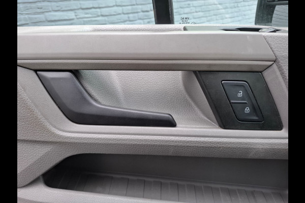 Volkswagen Crafter 35 2.0TDI 177pk! L3H3 EL Highline Trekhaak Camera Navi PDC-a+v Dab Treeplanken Schuifdeur Bluetooth EURO-6 CruiseControl Voorruitverwarming Betonplex-Vloer Wandbetimmering Aut.Verlichting Elek.Ramen/Spiegels Euro 6 Krachtige motor 177pk/410Nm zorgt voor 3.500 kg Trekgewicht!