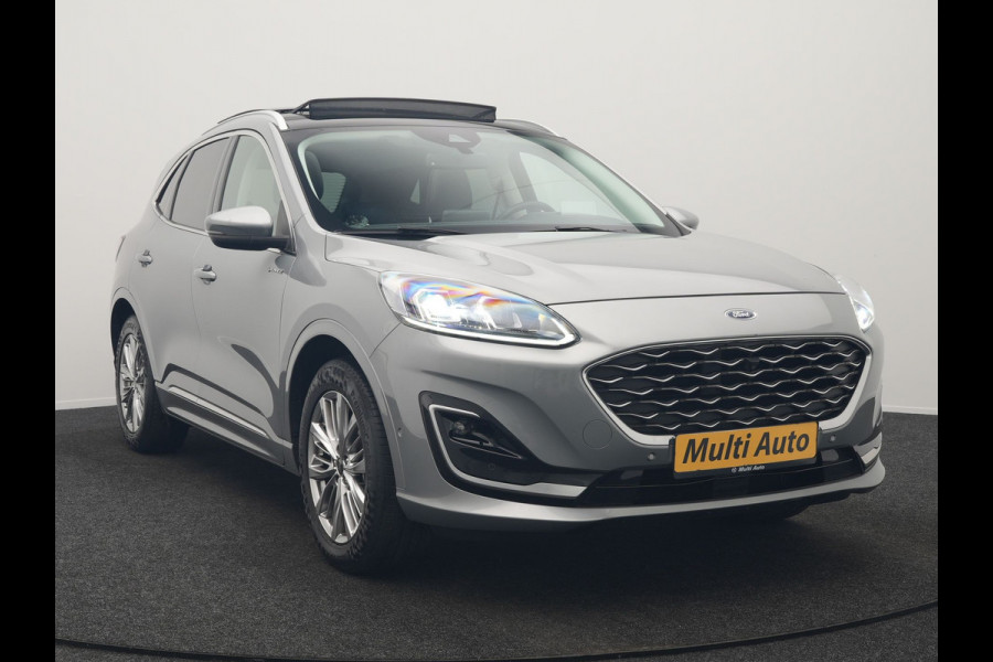 Ford Kuga 2.5 Vignale PHEV 225pk Dealer O.H | Panodak | Head Up | Bang & Olufsen Sound | Adaptive Cruise | 360 Camera | Lederen Sportstoelen Memory & Verwarmd | Keyless | Pilot Assist | Blis | Apple Carplay | Navigatie | Virtual | DAB  | Plug In Hybrid |