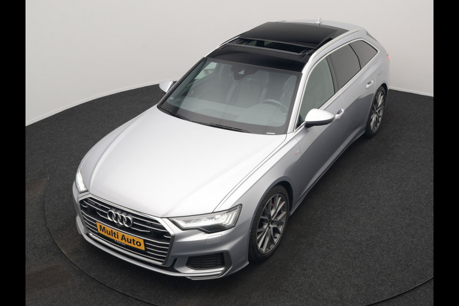Audi A6 Avant 55 TFSI e Quattro S Competition PHEV 367pk Dealer O.H. | 2x S-Line | Trekhaak Af Fabriek | Panodak | 360 Camera | Bang & Olufsen | Adaptive Cruise | Sportstoelen Memory & Verwarmd | Apple Carplay | Keyless | Stuur Verwarmd | Virtual | Navigatie | Plug In Hybrid