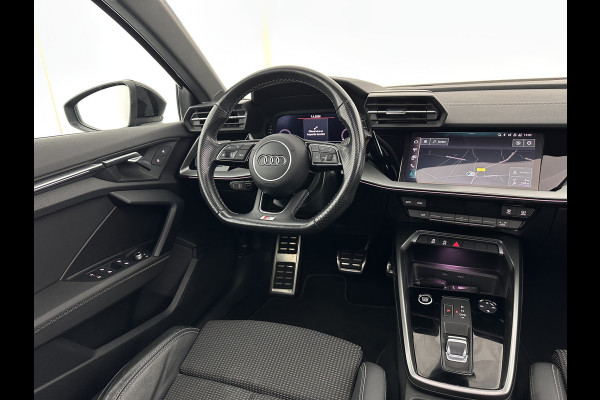 Audi A3 Limousine 30 TFSI S-Line Edition (INCL-BTW) Aut. *PANO | LEATHER-FABRIC | FULL-LED | AMBIENTLIGHT | SPORTSEATS | DIGI-COCKPIT | NAVI-FULLMAP | PRIVACYGLASS | SHIFTPADDLES | DAB+ | CRUISE | KEYLESS | PDC | 18"ALU*