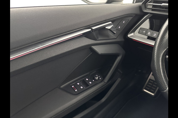 Audi A3 Limousine 30 TFSI S-Line Edition (INCL-BTW) Aut. *PANO | LEATHER-FABRIC | FULL-LED | AMBIENTLIGHT | SPORTSEATS | DIGI-COCKPIT | NAVI-FULLMAP | PRIVACYGLASS | SHIFTPADDLES | DAB+ | CRUISE | KEYLESS | PDC | 18"ALU*