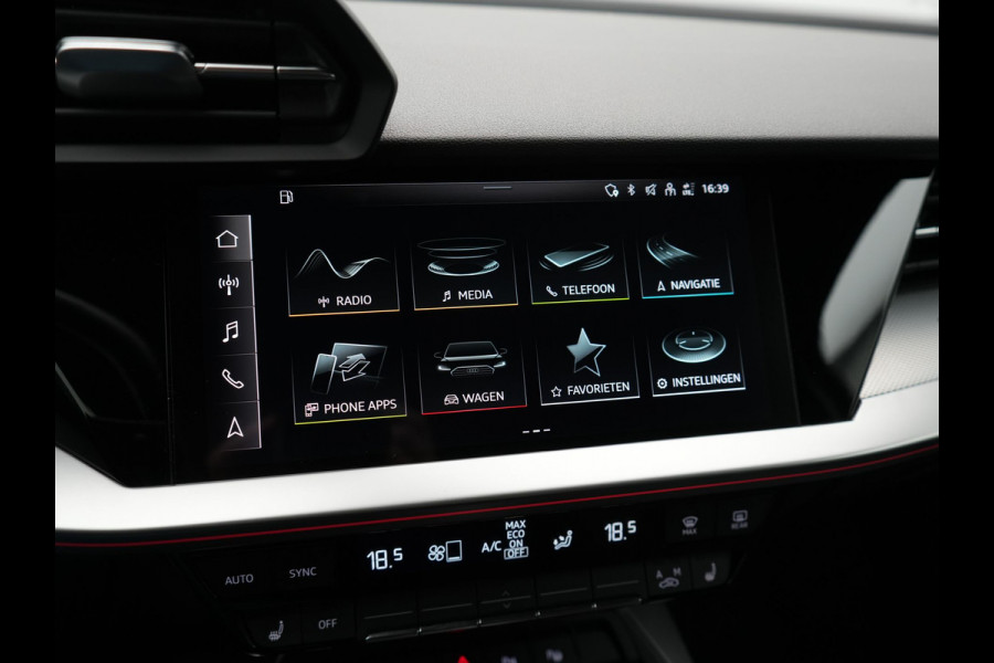 Audi A3 Sportback 40 TFSI e Advanced edition PHEV 204pk Dealer O.H. | Camera | Keyless | Elektr. Verst. Sportstoel Verwarmd | Sfeerverlichting | Apple Carplay | LED Koplampen | Virtual | Navigatie | DAB | Plug In Hybrid