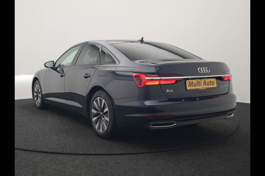 Audi A6 Limousine 50 TFSI e Quattro Proline PHEV 300pk Dealer O.H | Trekhaak af Fabriek | Adaptive Cruise | Lederen Comfortzetels Memory | Head Up | Camera | Park Assist | BLIS | Apple Carplay |  Plug In Hybrid