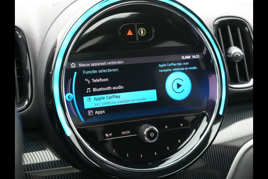 MINI Countryman Cooper S E ALL4 JCW PHEV 220pk Dealer O.H | Panodak | JCW Alcantara Sportstoelen Verwarmd | Head Up | Camera | Apple Carplay | Sfeerverlichting | Keyless | Virtual | Navigatie | DAB | Plug In Hybrid