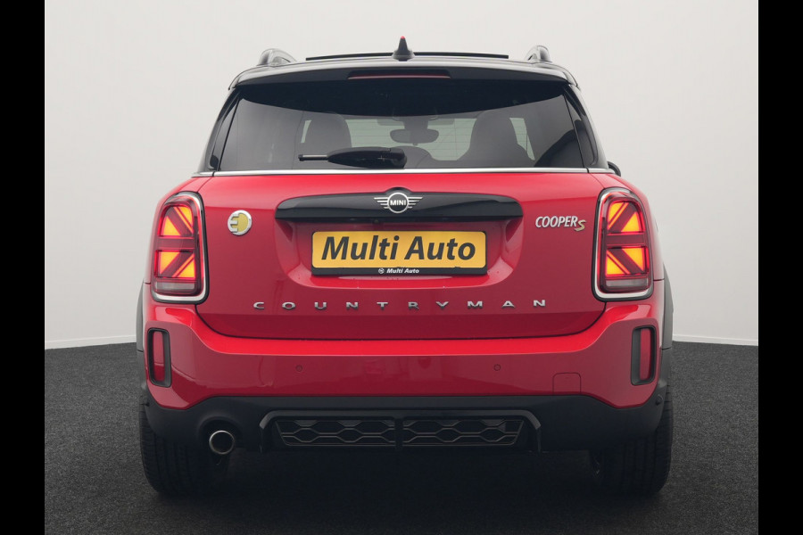 MINI Countryman Cooper S E ALL4 JCW PHEV 220pk Dealer O.H | Panodak | JCW Alcantara Sportstoelen Verwarmd | Head Up | Camera | Apple Carplay | Sfeerverlichting | Keyless | Virtual | Navigatie | DAB | Plug In Hybrid