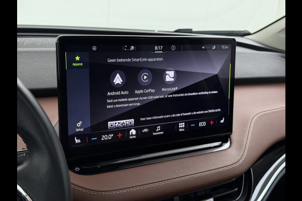 Škoda ENYAQ iV 80 Leer Pano-Dak/SchuifDak SOH 93% Trekhaak Camera Navi Ecc Apple Carplay Android Auto Pdc Cruise Control Privacy Glas Led DAB Stuur+Stoel+a-Bankverwarmd Elek.Achterklep Lane Assist Keyless Luxus 1e Eigenaar Origineel Nederlandse Auto Dealeronderhouden 1.000kg Trekvermogen