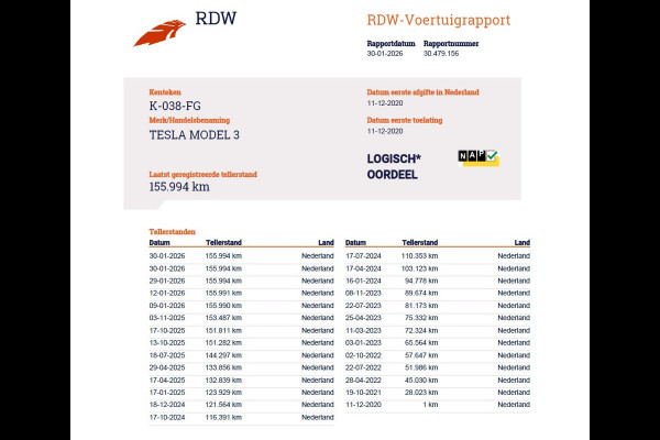 Tesla Model 3 SR+ 325PK LFP-Accu SOH 91% Trekhaak AutoPilot Leer Pano-Dak Adaptive Cruise Lmv 18" Camera's Elektr.-Stuur+Stoelen+Spiegels+Gehe Ecc Navi Led DAB Voorverwarmen interieur via App Keyless One-Pedal-Drive 1.000KG Trekgewicht Origineel Nederlandse Auto LFP accu dus 100% opladen!
