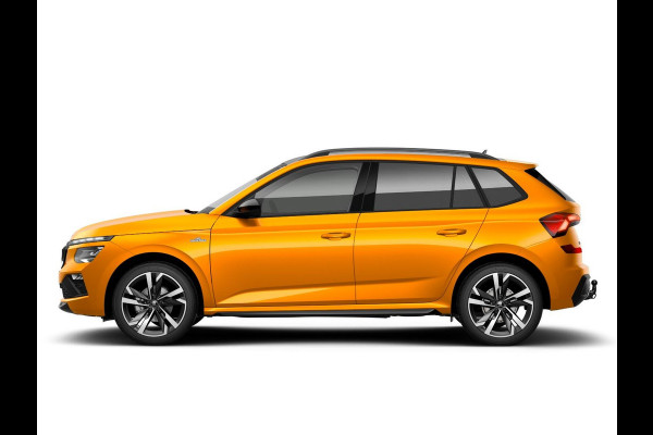 Škoda Kamiq Monte Carlo 1.0 TSI 115 pk 7 versn. DSG | 115 pk 7 vers. DSG | Wegklapbare Trekhaak | Navigatie Pakket | Travel Assist Plus | Winter Pakket | 18 inch Lichtmetalen Velgen Ursa Monte Carlo, Zwart