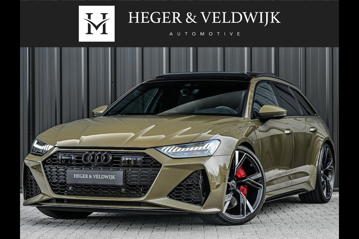 Audi RS6 Avant RS 6 TFSI Quattro 600pk Dynamic | B&O Sound | RS Sportuitlaat | Design Pack | Panoramadak | Head-Up | Sport Differentieel | Laser | Audi Exclusive Color | RS Seats | 4 Zone Climate | 4 Wheel Steering Assistent tour package