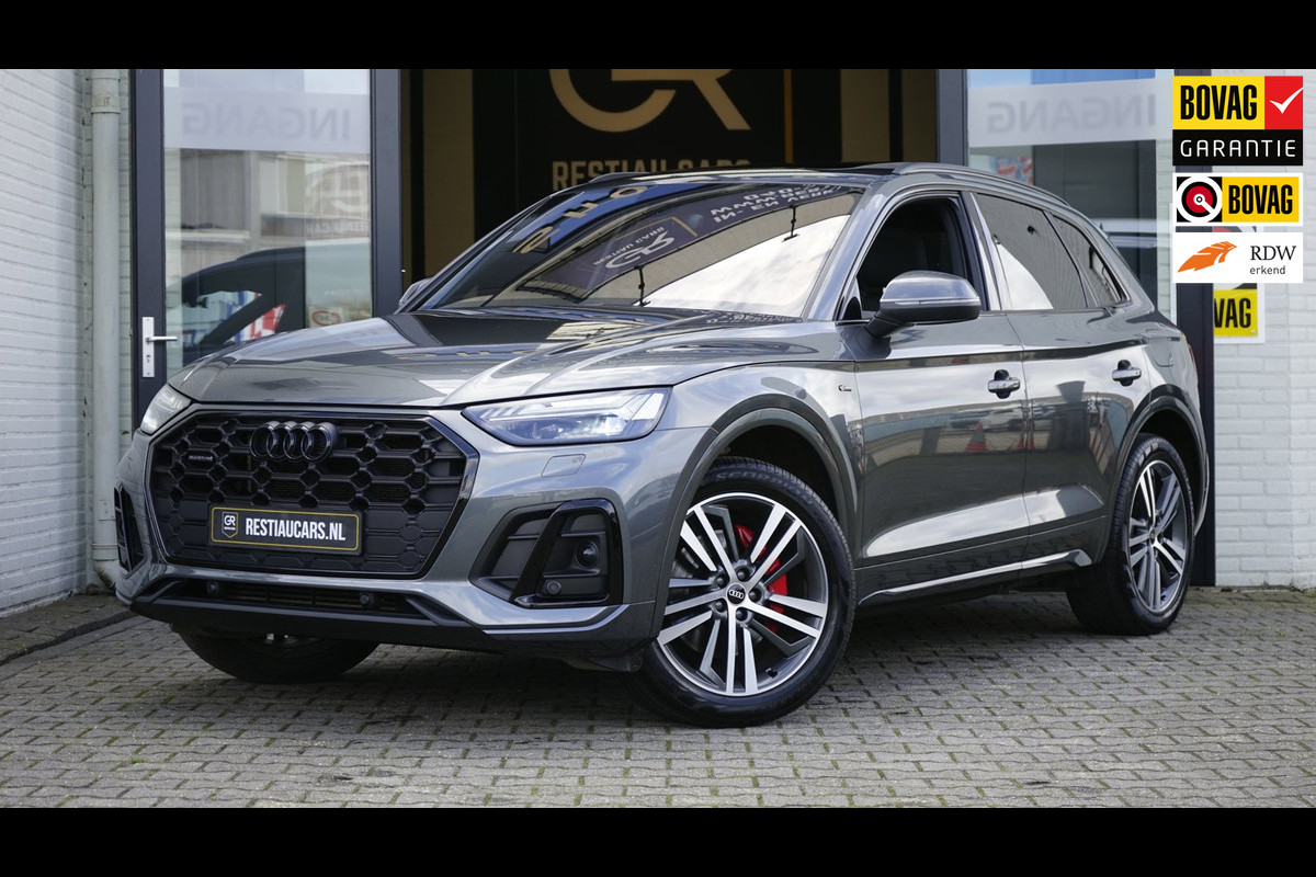Audi Q5 55 TFSIe Quattro 3x S-Line Black Optik ACC-AMBIANCE-CAMERA-CARPLAY-KEYLESS-MATRIX LED-PANORAMA-ZONSVERDUISTERING