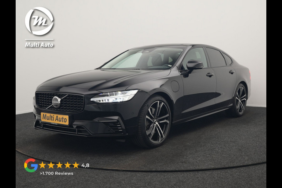 Volvo S90 T8 AWD Ultimate Dark PHEV 455pk LONG RANGE Dealer O.H | Panodak | Adaptive Cruise | 360 Camera | Lederen Sportstoelen Memory | Pilot Assist | Stuurverwarming |  20"L.M | BLIS | Google Maps |