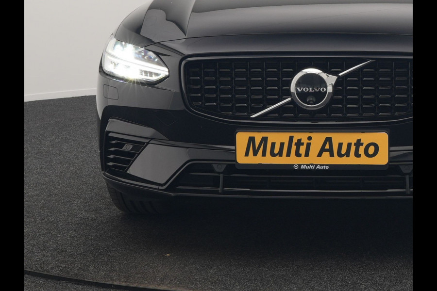 Volvo S90 T8 AWD Ultimate Dark PHEV 455pk LONG RANGE Dealer O.H | Panodak | Adaptive Cruise | 360 Camera | Lederen Sportstoelen Memory | Pilot Assist | Stuurverwarming |  20"L.M | BLIS | Google Maps |