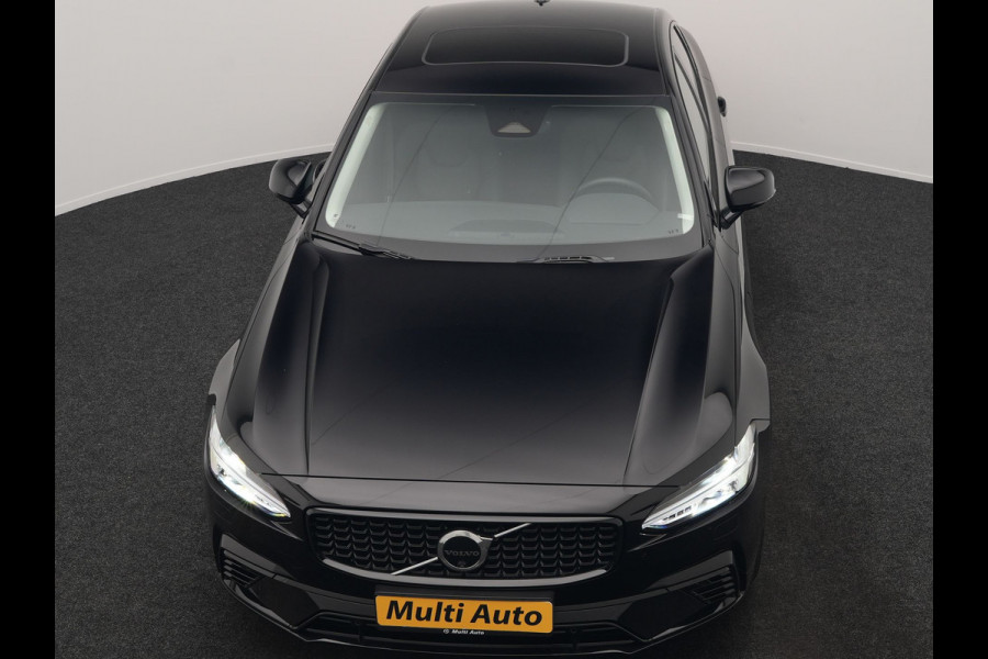 Volvo S90 T8 AWD Ultimate Dark PHEV 455pk LONG RANGE Dealer O.H | Panodak | Adaptive Cruise | 360 Camera | Lederen Sportstoelen Memory | Pilot Assist | Stuurverwarming |  20"L.M | BLIS | Google Maps |