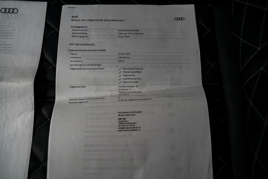 Audi SQ8 4.0 TDI SQ8 Quattro | Panorama | Trekhaak | Bang&Olufsen | Massage | Memory | Head up Display | LED | Dealer Onderhouden