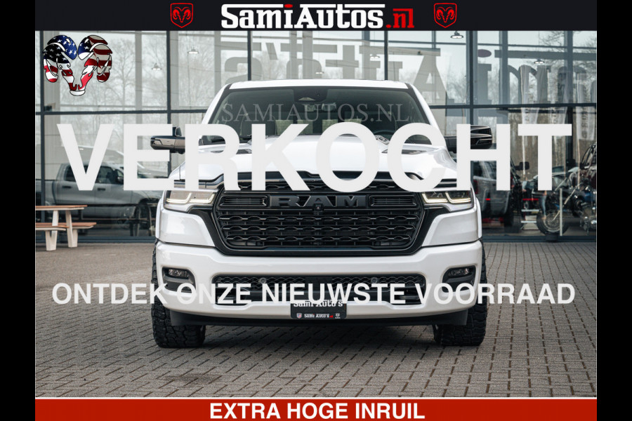 Dodge Ram LIMITED H.O 540PK 706Nm | Massage + Full Option | De Meest Luxe en Volle Pick-Up in zijn Klasse | Comfortabele Dubbele Cabine met Royale 5 Zitplaatsen | BPM vrij | Nu Leverbaar uit Voorraad | Voorraad Nr 2298 - 7479