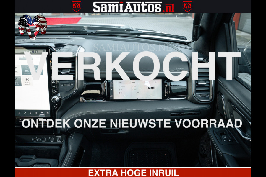 Dodge Ram LIMITED H.O 540PK 706Nm | Massage + Full Option | De Meest Luxe en Volle Pick-Up in zijn Klasse | Comfortabele Dubbele Cabine met Royale 5 Zitplaatsen | BPM vrij | Nu Leverbaar uit Voorraad | Voorraad Nr 2298 - 7479