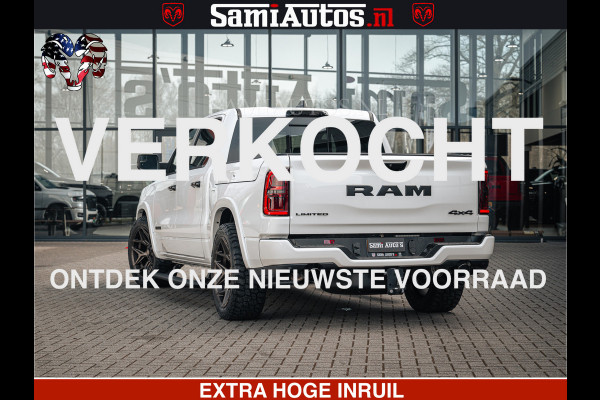 Dodge Ram LIMITED H.O 540PK 706Nm | Massage + Full Option | De Meest Luxe en Volle Pick-Up in zijn Klasse | Comfortabele Dubbele Cabine met Royale 5 Zitplaatsen | BPM vrij | Nu Leverbaar uit Voorraad | Voorraad Nr 2298 - 7479