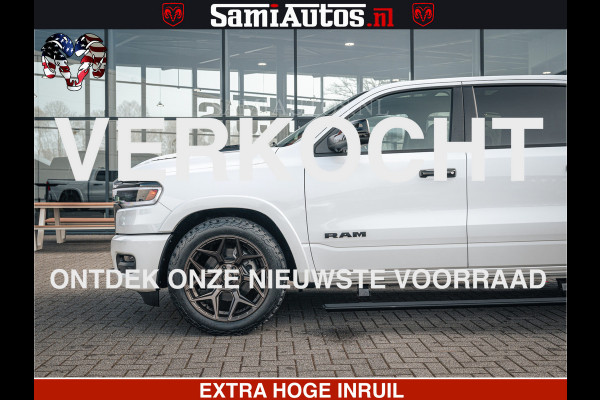 Dodge Ram LIMITED H.O 540PK 706Nm | Massage + Full Option | De Meest Luxe en Volle Pick-Up in zijn Klasse | Comfortabele Dubbele Cabine met Royale 5 Zitplaatsen | BPM vrij | Nu Leverbaar uit Voorraad | Voorraad Nr 2298 - 7479