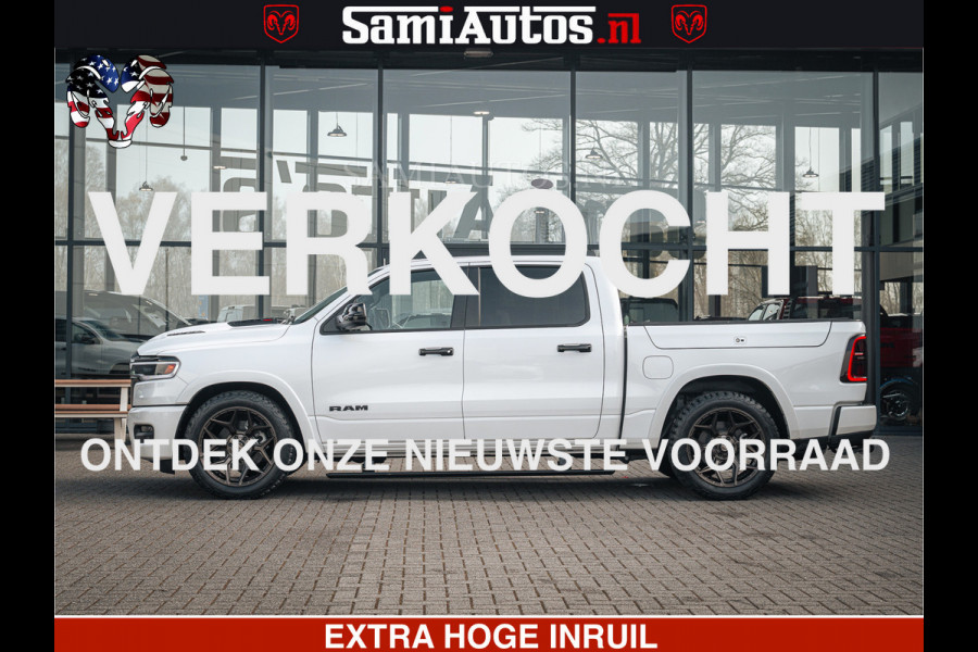 Dodge Ram LIMITED H.O 540PK 706Nm | Massage + Full Option | De Meest Luxe en Volle Pick-Up in zijn Klasse | Comfortabele Dubbele Cabine met Royale 5 Zitplaatsen | BPM vrij | Nu Leverbaar uit Voorraad | Voorraad Nr 2298 - 7479