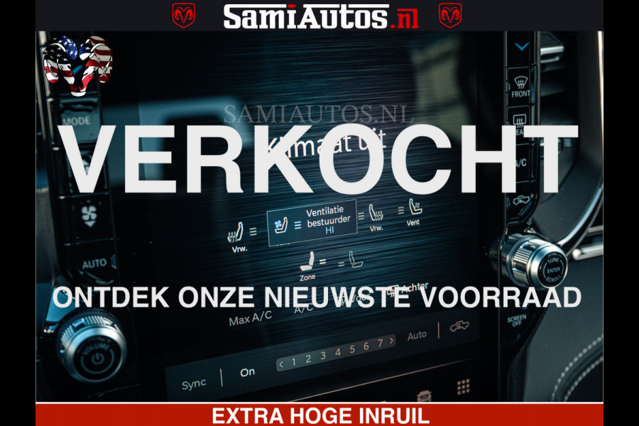 Dodge Ram LIMITED H.O 540PK 706Nm | Massage + Full Option | De Meest Luxe en Volle Pick-Up in zijn Klasse | Comfortabele Dubbele Cabine met Royale 5 Zitplaatsen | BPM vrij | Nu Leverbaar uit Voorraad | Voorraad Nr 2298 - 7479