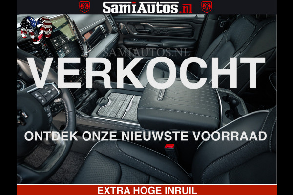 Dodge Ram LIMITED H.O 540PK 706Nm | Massage + Full Option | De Meest Luxe en Volle Pick-Up in zijn Klasse | Comfortabele Dubbele Cabine met Royale 5 Zitplaatsen | BPM vrij | Nu Leverbaar uit Voorraad | Voorraad Nr 2298 - 7479