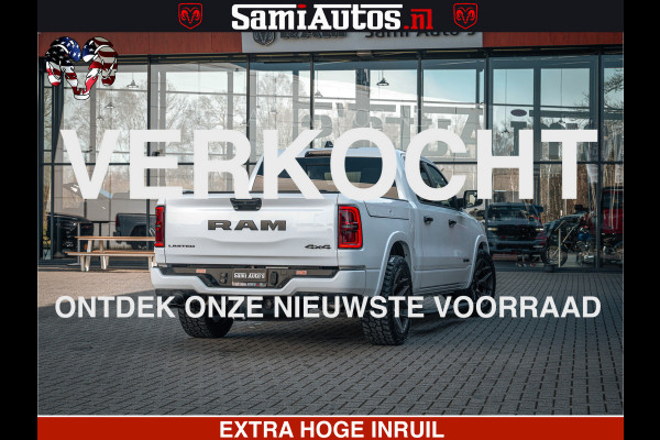 Dodge Ram LIMITED H.O 540PK 706Nm | Massage + Full Option | De Meest Luxe en Volle Pick-Up in zijn Klasse | Comfortabele Dubbele Cabine met Royale 5 Zitplaatsen | BPM vrij | Nu Leverbaar uit Voorraad | Voorraad Nr 2298 - 7479