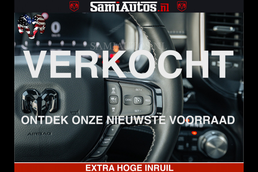 Dodge Ram LIMITED H.O 540PK 706Nm | Massage + Full Option | De Meest Luxe en Volle Pick-Up in zijn Klasse | Comfortabele Dubbele Cabine met Royale 5 Zitplaatsen | BPM vrij | Nu Leverbaar uit Voorraad | Voorraad Nr 2298 - 7479