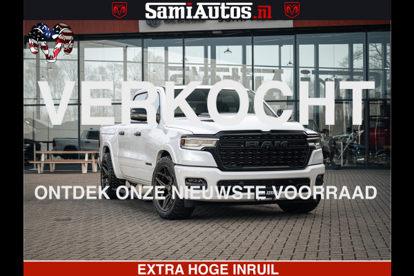 Dodge Ram LIMITED H.O 540PK 706Nm | Massage + Full Option | De Meest Luxe en Volle Pick-Up in zijn Klasse | Comfortabele Dubbele Cabine met Royale 5 Zitplaatsen | BPM vrij | Nu Leverbaar uit Voorraad | Voorraad Nr 2298 - 7479