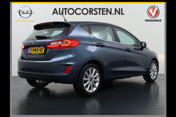 Ford Fiesta 1.0T 126PK Titanium Apple Carplay Android Navi LM Airco Cruise Control Stoelverwarming Apps Voorruitverwarming Wifi Mistlampen Chroompack TCS Led Lmv Lane Assist Isofix TCS EAB Hill-Start-Assist Ford-Pass-Connect LED