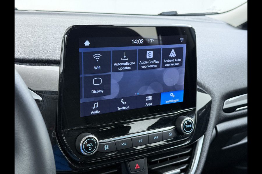 Ford Fiesta 1.0T 126PK Titanium Apple Carplay Android Navi LM Airco Cruise Control Stoelverwarming Apps Voorruitverwarming Wifi Mistlampen Chroompack TCS Led Lmv Lane Assist Isofix TCS EAB Hill-Start-Assist Ford-Pass-Connect LED