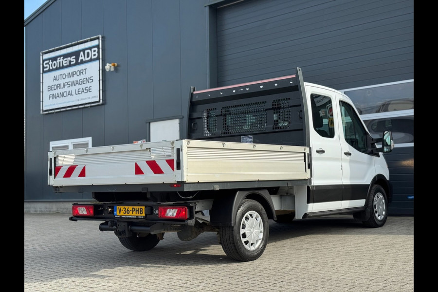 Ford Transit 350 2.0 TDCI L2H1 DC Trend 4WD | Open laadbak | Bluetooth | Kunstleder | 7-pers | Cruise| Airco | Radio | AWD 4×4