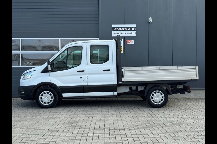 Ford Transit 350 2.0 TDCI L2H1 DC Trend 4WD | Open laadbak | Bluetooth | Kunstleder | 7-pers | Cruise| Airco | Radio | AWD 4×4
