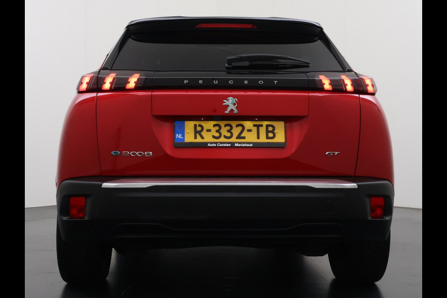 Peugeot e-2008 EV GT 50kWh Pano-Dak 360°Camera 3-fase 18" 1/2 Leer/Alcantara Adaptive-Cruise 3D-Navi ParkAssist PDC-a+v Ecc Stoelverwarming App SOH 91% Keyless Led LmvPrivacy Glas BlindSpot Assist Lane Assist Isofix DAB+ Regen-Lichtsensor Dealeronderhouden € 40.000 nieuw!