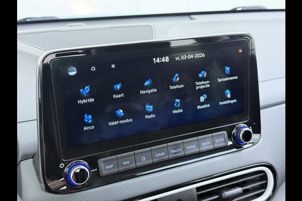 Hyundai Kona 1.6GDI 142PK HEV Hybrid Automaat Adap.Cruise Navi Ecc Camera Krell®-Audio Apple Carplay Android Auto Comfort Lane Assist VESS Led Lmv Isofix Bluetooth DAB FCA 1e Eigenaar Origineel Nederlandse Auto