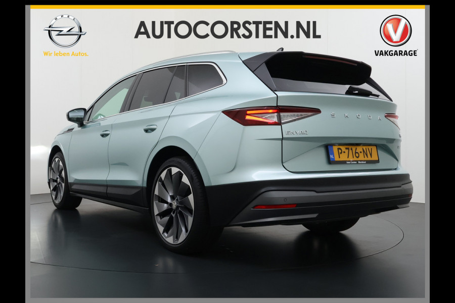 Škoda ENYAQ iV 80 Sport Panorama-Schuifdak Soh 93% Memory Trekhaak Adap.Cruise 360°Camera Navi Ecc Apple Carplay Android Auto Pdc Lmv 21" Privacy Glas Led DAB Stuur+Stoel+A.Bankverwarming Lane Assist Keyless 1.000kg Trekvermogen 1e Eigenaar Origineel Nederlandse Auto Dealeronderhouden Nieuwprijs €59.457,-