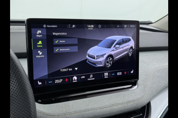 Škoda ENYAQ iV 80 Sport Panorama-Schuifdak Soh 93% Memory Trekhaak Adap.Cruise 360°Camera Navi Ecc Apple Carplay Android Auto Pdc Lmv 21" Privacy Glas Led DAB Stuur+Stoel+A.Bankverwarming Lane Assist Keyless 1.000kg Trekvermogen 1e Eigenaar Origineel Nederlandse Auto Dealeronderhouden Nieuwprijs €59.457,-
