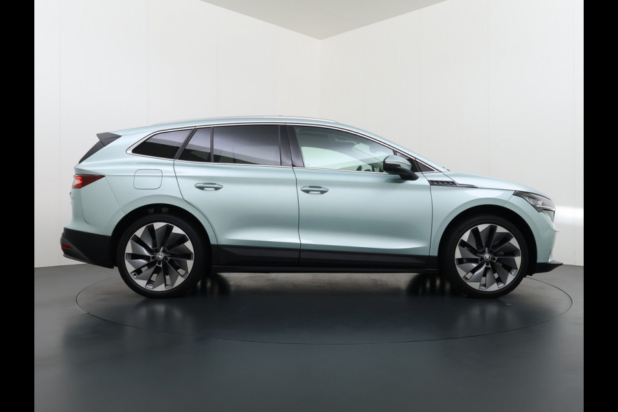 Škoda ENYAQ iV 80 Sport Panorama-Schuifdak Soh 93% Memory Trekhaak Adap.Cruise 360°Camera Navi Ecc Apple Carplay Android Auto Pdc Lmv 21" Privacy Glas Led DAB Stuur+Stoel+A.Bankverwarming Lane Assist Keyless 1.000kg Trekvermogen 1e Eigenaar Origineel Nederlandse Auto Dealeronderhouden Nieuwprijs €59.457,-
