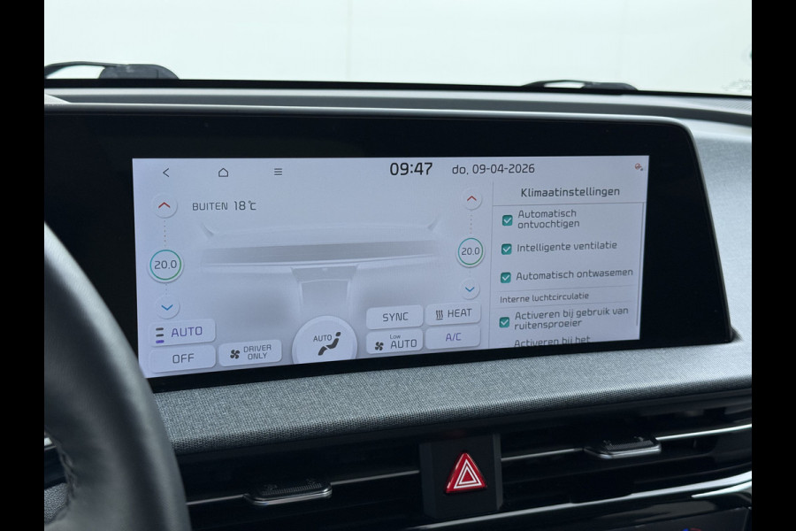 Kia Ev6 Air 58kWh SOH 100% Adap.Cruise Navi Ecc Camera Stoel+Stuurverwarming Apple Carplay Android Auto Pdc Dodehoekdetectie File assistent Lmv 19" Privacy Glas Led DAB Bluetooth 1e Eigenaar Dealeronderhouden Origineel Nederlandse Kia