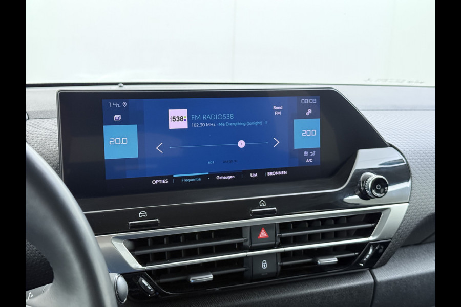 Citroën Ë-C4 50kWh SOH 91% Head-Up Display Adap.Cruise Verwarmd Stuur 360°Camera Navi Ecc Apple Carplay Android Auto Shine Lmv Led Privacy Glas Isofix DAB Bluetooth Lane Assist Regen-Lichtsensor