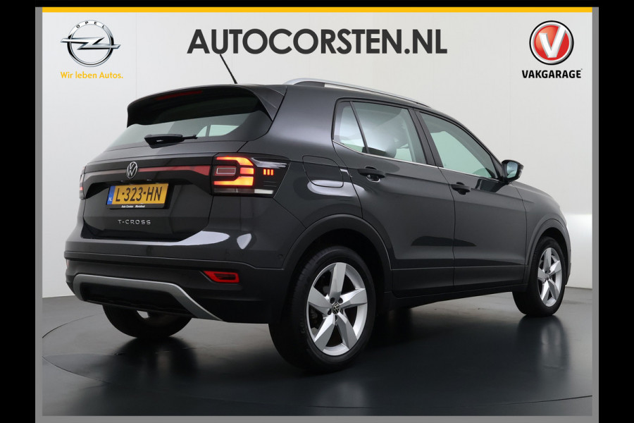 Volkswagen T-Cross 1.0TSI 111PK Automaat Executive-Pack Navi Ecc Adap.Cruise Control Apple Carplay Android Auto Pdc Style Dodehoek detectie Lmv Led Isofix DAB Bluetooth Licht-Regensensor App-Connect 1e Eigenaar Origineel Nederlandse Auto