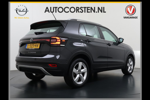Volkswagen T-Cross 1.0TSI 111PK Automaat Executive-Pack Navi Ecc Adap.Cruise Control Apple Carplay Android Auto Pdc Style Dodehoek detectie Lmv Led Isofix DAB Bluetooth Licht-Regensensor App-Connect 1e Eigenaar Origineel Nederlandse Auto