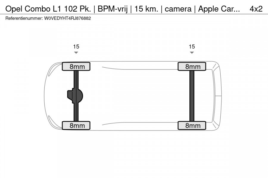 Opel Combo L1 102 Pk. | BPM-vrij | 15 km. | camera | Apple Carplay | betimmering | trekhaak | rijklaarprijs