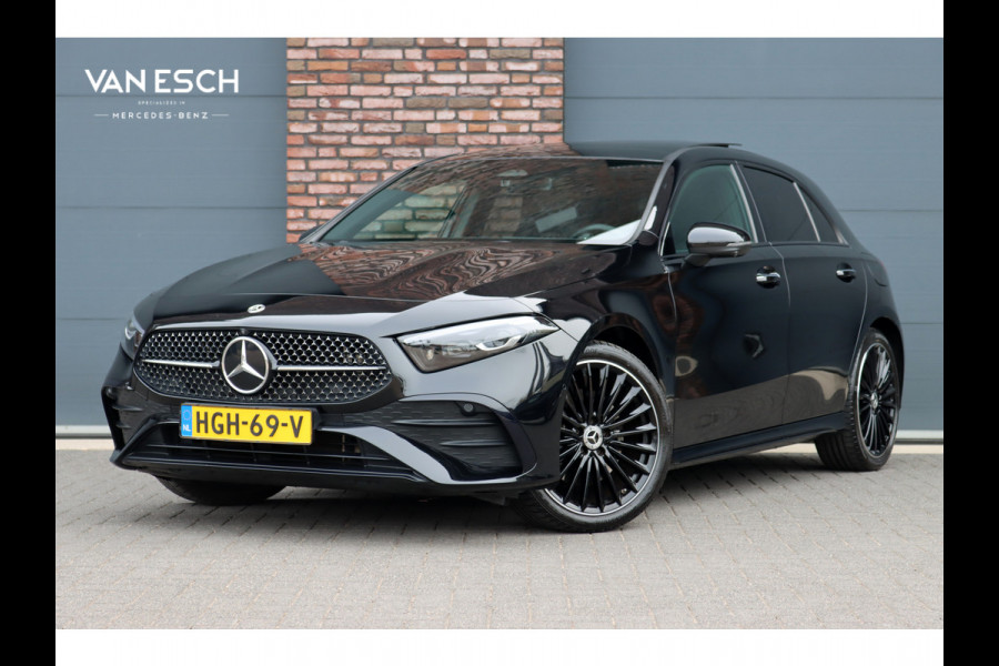 Mercedes-Benz A-Klasse 250 e AMG Line | Facelift | Panoramadak | Memory | HUD | Surround Camera | Advanced Sound System | Keyless Go | Leder | Verwarmd Stuurwiel | Nightpakket | Augemented Reality |