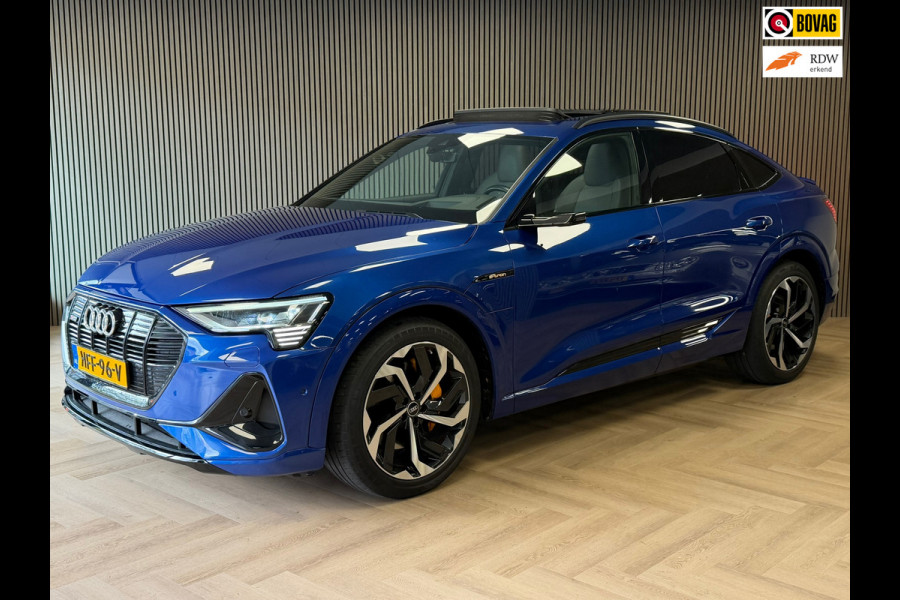 Audi e-tron Sportback 55 quattro S edition 95 kWh AUT. PANORAMADAK CAMERA VIRTUAL COCKPIT NAVI LEDER APPLE CARPLAY STOELVERWARMING