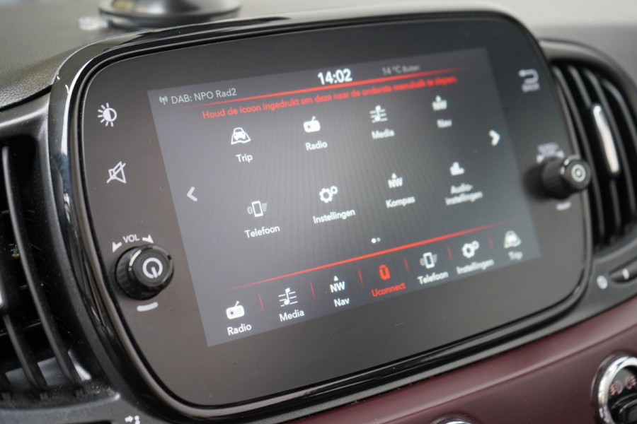 Fiat 500C 1.0 Hybrid Star | Navigatie | Apple Carplay | Climate control | Parkeersensoren | Half leder