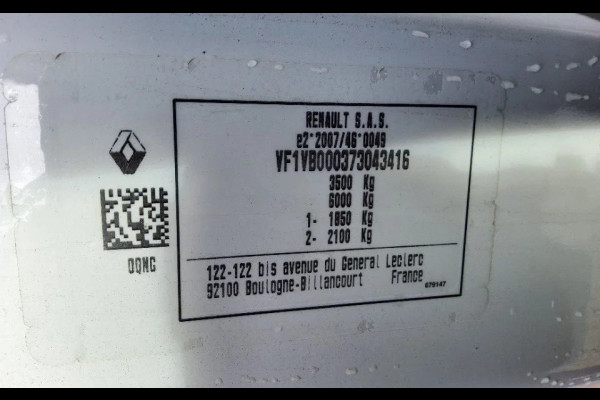 Renault Master 165.35 - V-38-NBT - LAADBAK-LAADKLEP - EURO 6 - BPM VRIJ!
