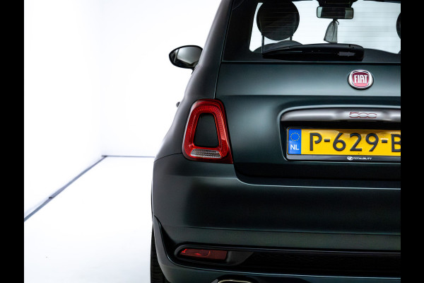 Fiat 500 1.0 Hybrid Sport Verde Portofino | 1/2 Leder/stof | Panodak | Led+ | Uconnect | Airco, Lederen MF stuurwiel, PDC achter, 16" velgen