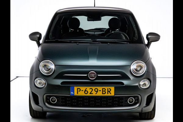 Fiat 500 1.0 Hybrid Sport Verde Portofino | 1/2 Leder/stof | Panodak | Led+ | Uconnect | Airco, Lederen MF stuurwiel, PDC achter, 16" velgen
