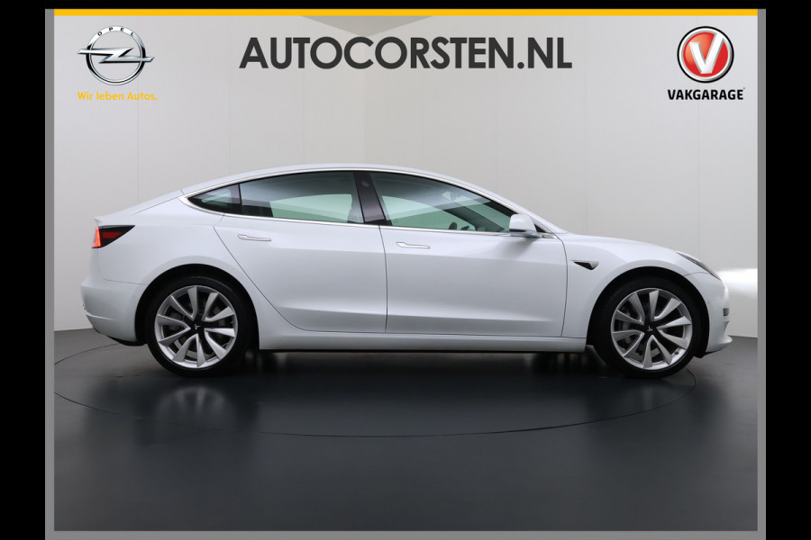 Tesla Model 3 SR+ 325PK LFP-Accu Trekhaak 19"Lmv AutoPilot Leer Pano-Dak Adaptive Cruise Lmv 18" Camera's Elektr.-Stuur+Stoelen+Spiegels+Geheu Ecc Navi Led DAB Voorverwarmen interieur via App Keyless One-Pedal-Drive Origineel Nederlandse Auto LFP accu dus 100% opladen!